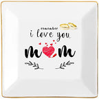 Gifts for Mom from Daughter Birthday Gift for Women Mothers Day Gifts Fun Presents Moms Grandma Sister in Law Best Jewelry Dish Unique Trinket Tray Ring Holder, Remember I Love You Mom - color: MOM