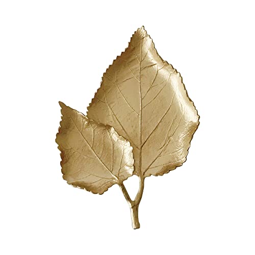 Small Leaf Shaped Trinket Dish, Decorative Gold Jewelry Dish Tray, Ring Hodler Dish Jewelry Organizer - color: 2-Tier Mulberry Leaf