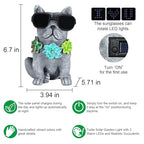 Solar Garden Statues Dog with Succulent and LED Lights Birthday Gifts for Women Mom Grandma Solar Outdoor Decor for Patio Backyard Yard Lawn Decoration-Unique Housewarming Gifts - style: Dog