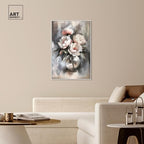 Art Remedy Glass Vase Flowers Canvas Luxury Floral Art, White Frame, 30" x 45" - color: White Frame, size: 46"L x 31"W