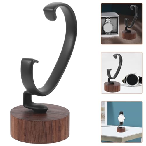 DOITOOL Watch Display Stand with Wood Base, Watch Stand for Men, Showcase Bracelet Bangle Jewelry Display Rack Wristwatch Holder for Men Women - color: Multi