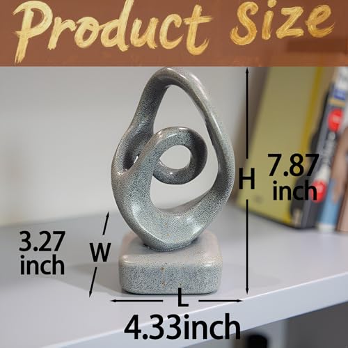 Abstract Modern Ribbon Decorative Sculpture, Knot Sculptures,Home Decor,Coffee Table Statues,Dining Living Room Desk Decor,Shelf Decoration (Marble Color-B) - color: Marble Color-b