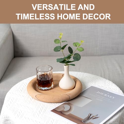 Real Natural Marble Tray, Marble Round Decorative Vanity Tray for Bathroom Countertop, Kitchen Counter, or Catchall, Coffee Table Tray for Jewelry (Vein Sandstone) - color: Sandstone