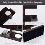 ProCase Wood Watch Display Stand Holder for Men, Wristwatch Tower with T-Bar Design, Hanging Watch Rack, Wooden Wrist Watch Tree - color: Darkbrown, size: 2-Tier