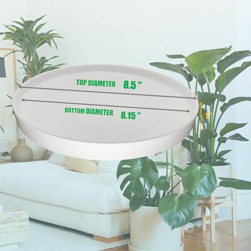 Yukfona Ceramic Plant Saucer 8 inch White, Planter Water Drip Trays for Indoor Plants, Thick Durable Sturdy Flower Pot Saucers for Glazing Pots Base, Sizes 4-12 inch - color: White, size: 8.5in 1pack