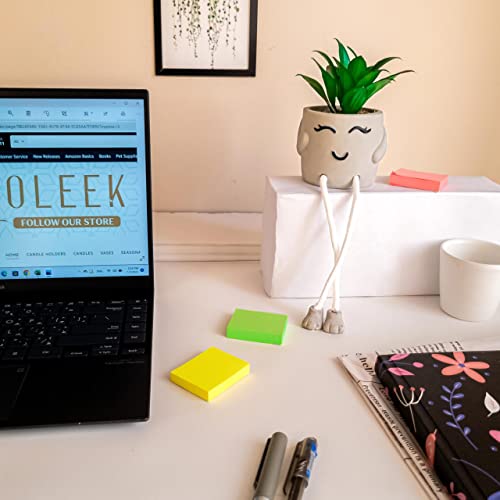OLEEK small fake plants office decor - fake succulents plants artificial for desk decor - fake plant office decorations for work - office decor for women - office plants cubicle accessories room decor - size: collection A (set of 3)