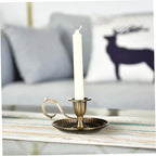 IMIKEYA Vintage Handheld Candlestick Holder Retro Candle Stand Handle for Home Unique Tabletop Centerpiece for Weddings Anniversaries and Special Occasions