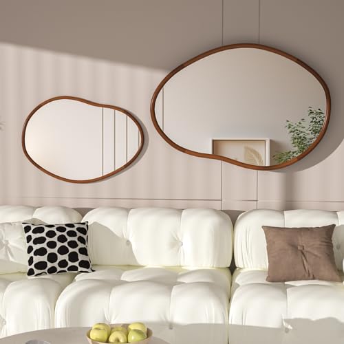 Irregular Wall Mirror Decorative Asymmetrical Mirror Abstract 43x30 inch - size: 43"L x 30"W