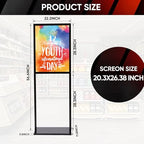 Sign Holder Stand, heavy Duty Pedestal poster stand for display,22×28 inch slide-in double sided banner poster sign holder floor stand for indoor Display (22×28) - size: 22×28