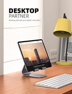Lamicall Tablet Stand Adjustable, Tablet Stand : Desktop Stand Holder Gifts Suitable to New iPad 2017 Pro 9.7, 10.5, Air Mini 2 3 4, Kindle, Nexus, Accessories, Tab, E-Reader, (4-13 inch) - Gray - color: Gray
