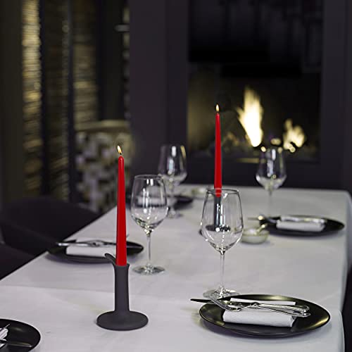 BOLSIUS 60 Count Unscented 10 Inch Red Household Taper Candles - 8 Hours Burn Time - Premium European Quality - Smokeless Dripless Taper Candlestick - Great for Special Occasion, Church, and Everyday - color: Red, size: 60 Count