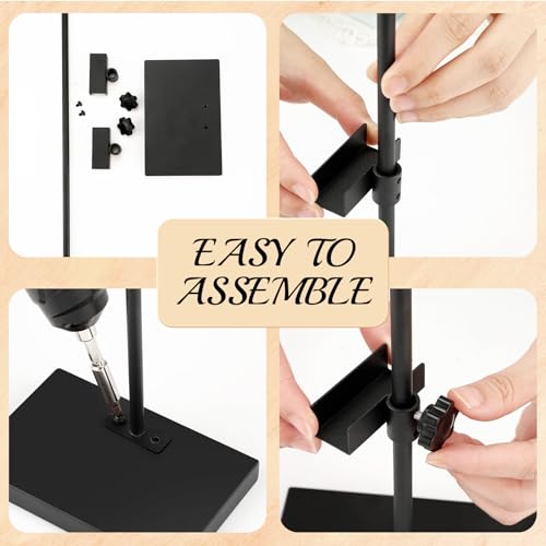 MorningRo 2 Pcs Adjustable Tabletop Easel Stand for Picture Frames up to 16.5" H, Black Picture Frame Stand for Display Photos Art Signs Artwork Display Easel Stands for Home or Events - size: 16.5 Inches