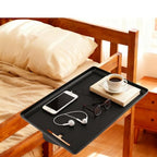 Bedside Shelf,Bunk Bed Table Shelf for Top Bunk,Clip On Nightstand Tray with Cord Management for Table Storage,College Dorm Room Essential,Plastic Bed Side Table Tray Organizer