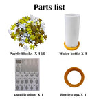 3D Puzzle Vase Unique Flower Vase for Adults Made by 160 Curved Plastic Puzzle, Relax Puzzles for Adults, DIY Jigsaw Creative Gift for Parents & Housewarming - color: Sunflower
