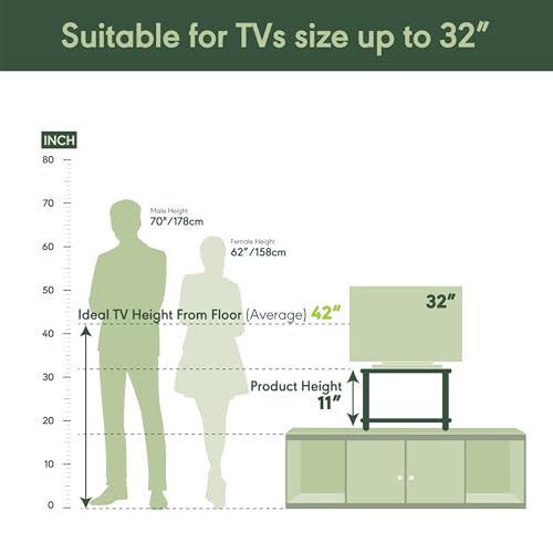 Furinno Turn-N-Tube No Tools 2-Tier Elevated TV Stand, Stainless Steel Tubes, White Oak/Chrome - color: White Oak/Chrome, size: 2-Tier