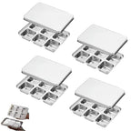 Stainless Steel Ice Cube Trays with Lid, Easy Release Durable Metal Ice Mold for Freezer, Ideal for Whiskey, Cocktails & Drinks (4 Pack) - color: 6-Cube Ice Tray - Pack of 4