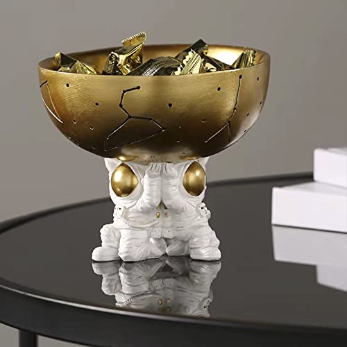 BUTILIVEEN Astronaut Decorative Bowl for Sundries, Spaceman Candy Bowl, Key Holder and Jewelry Storage Box, Astronaut Decor, Gifts for Spaceman Lover, Resin, 5.09" W - style: Key Bowl