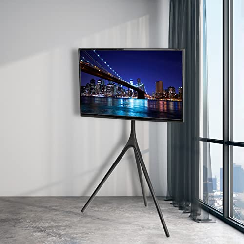VIVO Artistic Easel 45 to 65 inch LED LCD Screen, Studio TV Display Stand, Adjustable TV Mount with Swivel and Tripod Base, Black, STAND-TV65AB - color: Black - Black