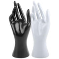Framendino, Female Mannequin Hand Jewelry Display Holder Stand for Bracelet Necklace Ring Plastic (Black & White, 2 Pack) - color: Black & White, size: 2 Pack