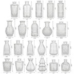 RUCKAE Small Clear Bud Vases Bulk 22 Pack Mini Flower Glass Vases for Centerpiece Table Wedding Decorations Home Decor Party - style: Transparent 22 Pack