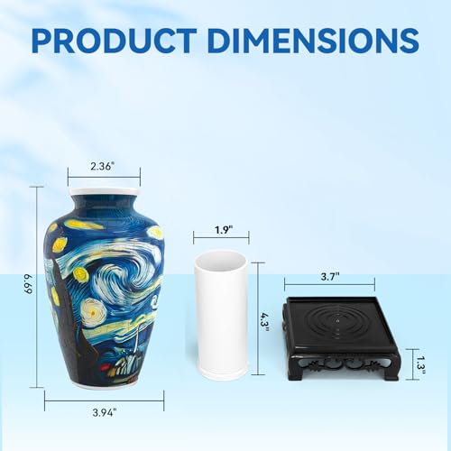 3D Puzzles Vase for Adults, Crafts for Adults, 120 Pieces Plastic DIY Unique Flower Vase with LED Light House Warming Gift Birthday Gifts for Flower Arrangements and Home Decor - color: Blue 3