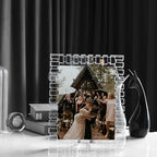 kitCom 8x10Inch Crystal Wedding Frame of Keepsake Photo Frames, Crystal Picture Frames with Sparkling Design, Tabletop Display Decor Frame(Fit 8x10 Max Photos), Clear with Gift Box - size: 8 x 10 inch