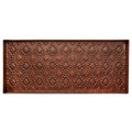 HF by LT Kilim Pattern Metal Boot Tray, 30 x 13 inches, Antique Copper Finish - color: Kilim Pattern, Antique Copper Finish