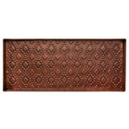 HF by LT Kilim Pattern Metal Boot Tray, 30 x 13 inches, Antique Copper Finish - color: Kilim Pattern, Antique Copper Finish