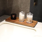 Bathroom Vanity Tray, Bathroom Tray for Counter, Toilet Tank Tray, Wood Bathroom Tray for Organizing and Home Decor (11.8 x 5.1 x 0.8 inch) - size: 11.8" x 5.1" x 0.8"