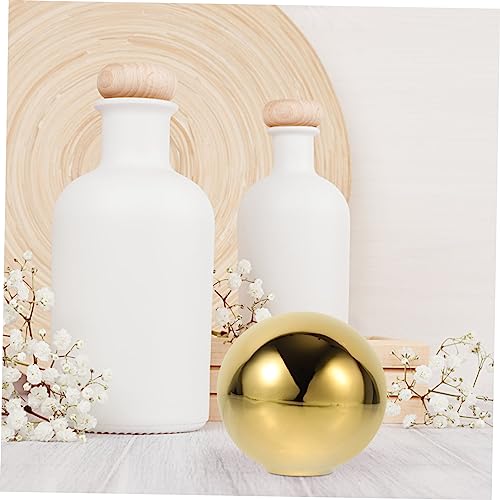 Modern Nordic Ceramic Ball Sculpture for Living and Office Decor Abstract Geometric Art Ornament for Shelf Table Centerpiece Unique Porcelain Ball Statue Accent