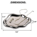 VanEnjoy Ceramic Cute Jewelry Dish, Aesthetic Jewelry Tray Silver finished, Small Trinket Dish, Ring Bowl for Jewelry, Thanksgiving Friend Gift - color: Silver
