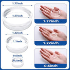 120 Pcs Baseball Holder Ring Stand 0.6/1.22/1.77 Inch Round Acrylic Stands, Small Display Stand Ring Clear Sphere Holder for Small Balls, Baseball, Golf Ball, Crystal Ball, Egg Stand, Marble, Softball - size: Stand: 0.6 1.22 1.77 in-120 pcs