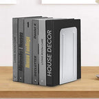 Acrimet Jumbo Premium Metal Bookends 9" (Heavy Duty) (White Color) (1 Pair)