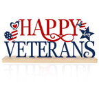 COCHIE Metal Happy Veterans Day Sign, Thank You Veteran Table Centerpieces Decorations for Home, Office, Shelf, Mantel, Indoor, Traditional Party Supplies Decor (Veterans) - style: Veterans