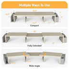 Simple Houseware Desk Dual Monitor Stand Riser with Drawer, Maple - color: Maple