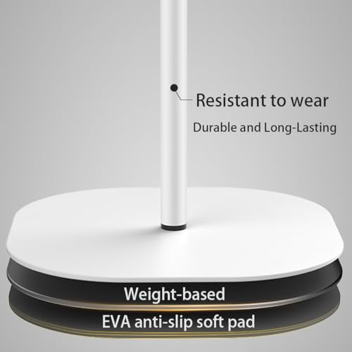Small Laptop Standing Desk, 18“H - 46”H Adjustable Height Pedestal Side Table with Wooden Top, Portable Tall End Table, Stand-Up Desk for Bedside, Couch, Sofa, Living Room, Bedroom, Home Office, White - color: White