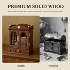 KINTNESS Magic House Style Black Walnut Wooden Jewelry Box - Solid Wood Large Jewelry Organizer with Secret Compartment for Women Girls, Jewelry for Bracelet, Necklace, Ring - style: Magic House Design