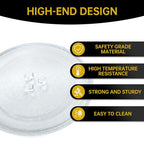 12.75" Microwave Glass Turntable Plate, 12.75" / 32.4cm Microwave Tray Replacement Glass Plate, Glass Tray Replacement for LG, GE, Magic Chef, Hotpoint, Panasonic, Kenmore, etc - size: 12.75"