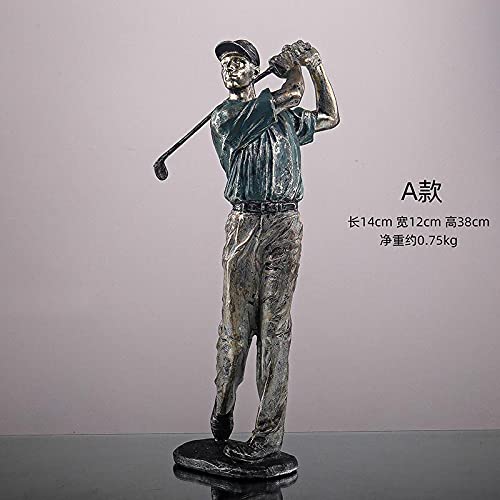 Hztyyier Luxury Character Figurine Golfer Statue Sculptures Golf Figure Ornaments for Living Room Home Decoration Accessories Modern Sport Art Decor (1)