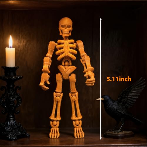 3D Printed Figurines Art Sculpture Toy Office Desk Shelf Decoration Colorful Abstract Sculpture Pieces Creative Display Decor - color: Skeleton, size: F