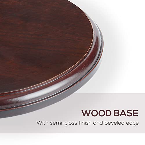 Falling in Art Wood Round Base-Hand Casting Structure Base, DIY Crafts, Keepsake Display, Art Exhibition, Home Decoration, 7'' - size: Round 7''