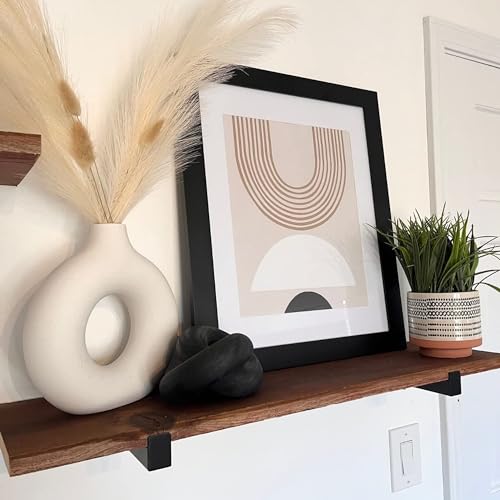 Wooden Knot for Coffee Table Decor Shelf Decor Boho Home Decor Statues, Modern Farmhouse Bookshelf Decorative Objects Wood Chain Link for Living Room- Black - color: Black