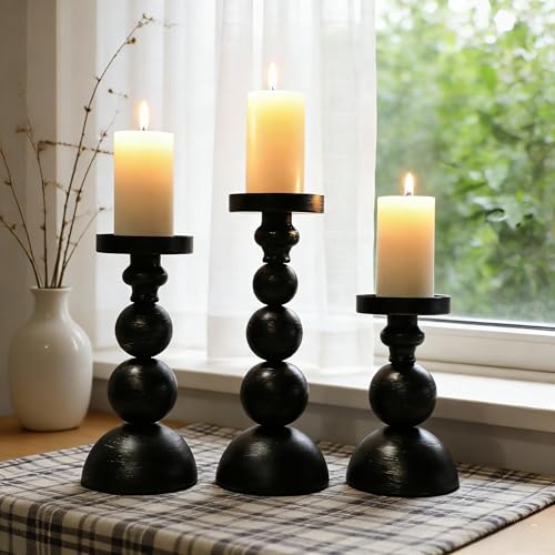 Candle Holders – Set of 3 Candlestick Holders, Luxury Wedding Gift & Modern Table Display