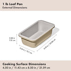 OXO Good Grips Non-Stick Pro Ceramic Coated Metal Bakeware 1Lb Loaf Pan – Biscuit - color: Biscuit, size: Loaf Pan