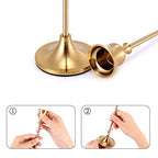 Candle Holders,Set of 6 Candlestick Holders for Taper Candles, Brass Gold Modern Decorative Candle Stick Holder for Table, Mantel, Wedding, Dinning, Housewarming Gift(Candles are not Included) - size: 2 Set