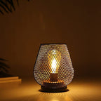 JHY DESIGN Metal Cage LED Lantern Battery Powered Cordless Accent Light with LED Great for Weddings Parties Patio Events for Indoors Outdoors - style: Single bronze egg