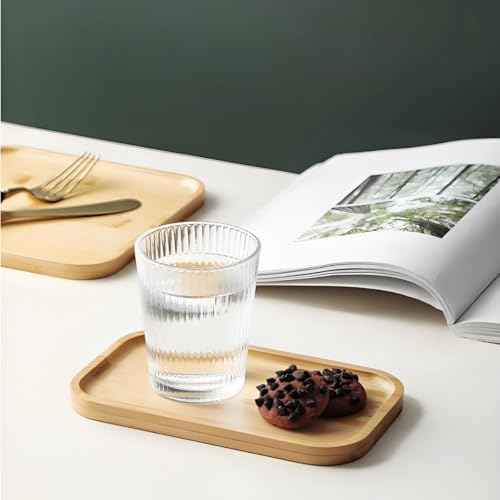 1PCS Bamboo Bathroom Trays - Suitable for The Bathroom,Kitchen,Breakfast Tray and Decorative Tray (8.27 in * 4.33 in) - size: 8.3" x 4.3" x 0.4"