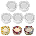 5 PCS Resin Tea Light Candle Mold Resin Mold Tealight Holder Candlestick Holder Silicone Candle Holders Molds for DIY Handmade, Weddings, Home Decorating, Parties
