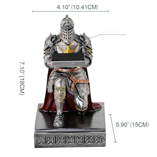 King's Guard Watch Display Stand Eyeglass Jewelry Bracelet Necklace Holder Trays Towers Resin Pen Holder Warrior Knight Mobile Phone Stand for Office & Home (Iron) - color: Iron