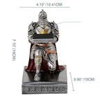 King's Guard Watch Display Stand Eyeglass Jewelry Bracelet Necklace Holder Trays Towers Resin Pen Holder Warrior Knight Mobile Phone Stand for Office & Home (Iron) - color: Iron